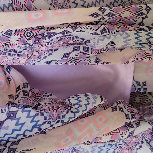 Express NWT Boho Hippie Soft Girl tiered flowy maxi skirt medium - Picture 8 of 11